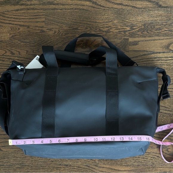 Rains Black Small Weekender Duffel Bag - Picture 14 of 16